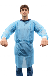 Isolation Cover Gown, Knit cuffs,  10/Pkg