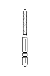 Two Striper Diamond Burs FG Cylinder Bevel End 5/pk (Premier)