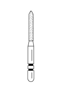 Two Striper Diamond Burs FG Cylinder Bevel End 5/pk (Premier)