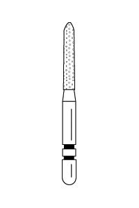 Two Striper Diamond Burs FG Cylinder Bevel End 5/pk (Premier)