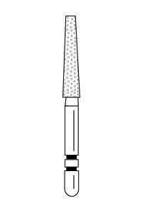 Two Striper Diamond Burs FG Flat End Taper 5/pk (Premier)