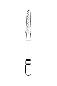 Two Striper Diamond Burs FG Round End Taper 5/pk (Premier)