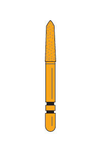 Two Striper FG Gold Plated Curettage (GCP) Diamond Burs FG 5/pk (Premier)