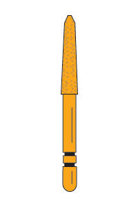 Two Striper FG Gold Plated Curettage (GCP) Diamond Burs FG 5/pk (Premier)