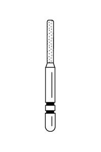 Two Striper Diamond Burs FG KS Cylinder Round End 5/Pkg (Premier)