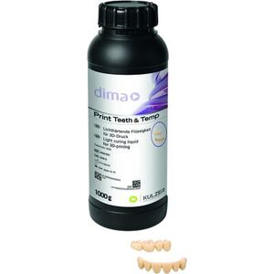 Dima Print Teeth & Temp 3D Resin – 1 kg Bottle (Kulzer)