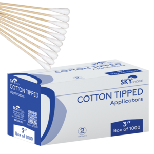 Cotton Tip Applicator 100/Bag, 10 Bags/Box (Sky Choice)