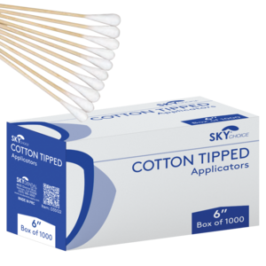 Cotton Tip Applicator 100/Bag, 10 Bags/Box (Sky Choice)
