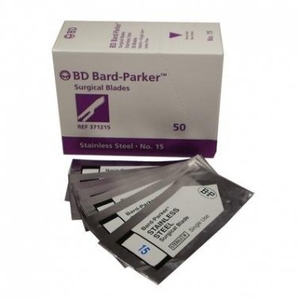 Blade #15 Carbon Steel Rib-Back, Sterile 150/ Pkg (Bard Parker) 
