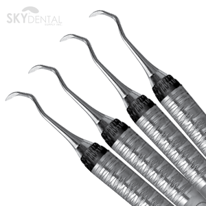 Curette Barnhart #7 Satin Steel Colours Handle (Hu Friedy)