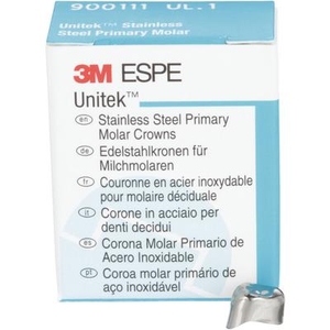 Unitek 1st Primary Stainless Steel Crowns Refill Lower Left Molar 5/Pkg (3M)