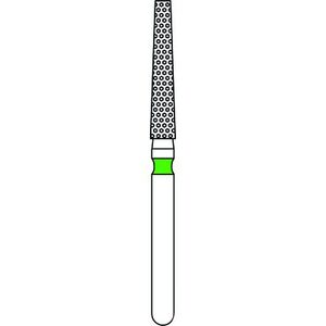 Priva Diamond Burs, Coarse, Green, Flat End Taper, 5/Pkg (Premier)