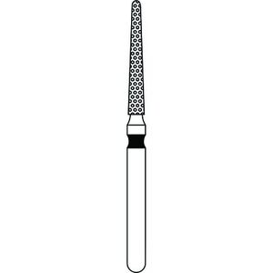 Priva Diamond Burs, Extra Coarse, Black, Round End Taper, 5/Pkg (Premier)