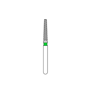 Priva Diamond Burs, Coarse, Green, Flat End Taper, 5/Pkg (Premier)