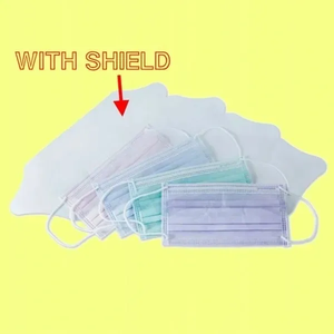 Face Masks Lvl 3  w/Shield Blue (25) (Premium Plus)