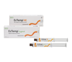 EsTemp NE Temporary Cement for Temporary Crown and Bridge, 2x10g Syringe (Spodent)