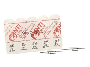 NTI Diamond Burs FG, Coarse,Cylinder Flat End, 5/Pkg (Kerr Rotary)