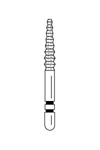 Two Striper FG Crown Cut Diamond Burs FG 5/pk (Premier)