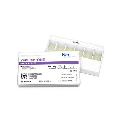 ZenFlexOne Paper Points .06 Taper (100) (Kerr Rotary) ZenFlexOne Paper Points .06 Taper (100) (Kerr Rotary)