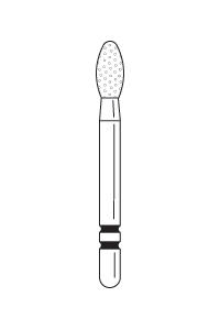Two Striper Diamond Burs FG EGG 5/pk (Premier) Two Striper Diamond Burs FG EGG 5/pk (Premier)