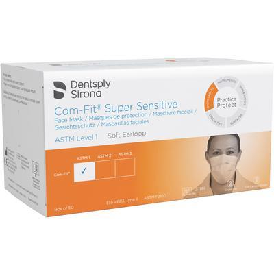 Mask Com-Fit Super Sensitive Earloop ASTM Level 1, White, 50/Pkg Mask Com-Fit Super Sensitive Earloop ASTM Level 1, White, 50/Pkg