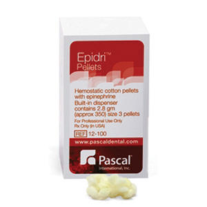 Epidri Hemostatic Pellets Racemic Epinephrine Size 3 Yellow 1.9 mg 350/Box (Pascal) Epidri Hemostatic Pellets Racemic Epinephrine Size 3 Yellow 1.9 mg 350/Box (Pascal)