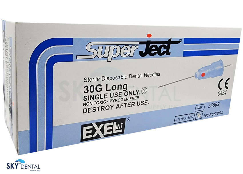 Exel Dental Needle, 30G Long 100/Box (Exel) Exel Dental Needle, 30G Long 100/Box (Exel)