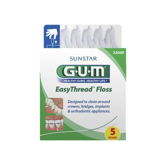 GUM EasyThread Floss, Patient Sample Packs 100/pk GUM EasyThread Floss, Patient Sample Packs 100/pk