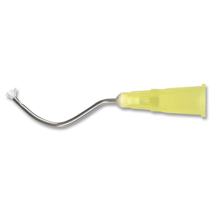 Pre-Bent Yellow Needle W/Brush End (100) Pre-Bent Yellow Needle W/Brush End (100)