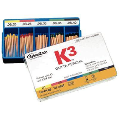 K3/K3XF Gutta Percha Points .04 Taper (SybronEndo) K3/K3XF Gutta Percha Points .04 Taper (SybronEndo)