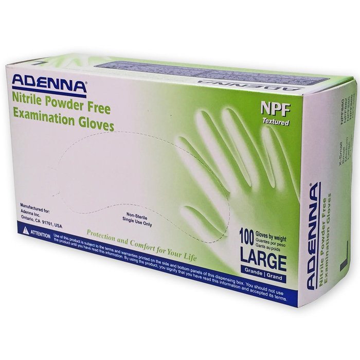 Gloves Nitrile Powder Free Exam Gloves (Adenna) Gloves Nitrile Powder Free Exam Gloves (Adenna)