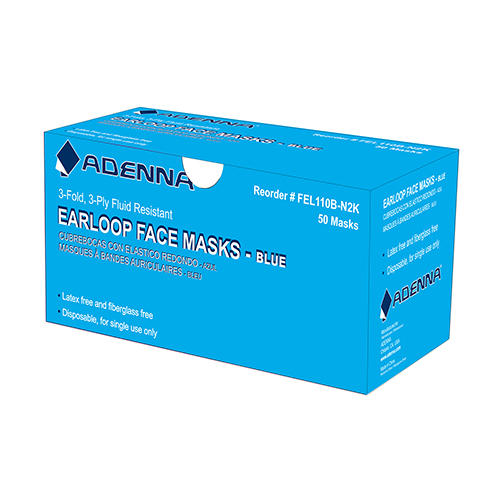 Earloop Mask Blue Level 2 (50/Bx) (Adenna) Earloop Mask Blue Level 2 (50/Bx) (Adenna)