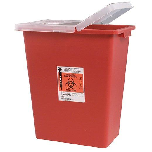 Sharps Container, 8 Gal Red Hinged lid Sharps Container, 8 Gal Red Hinged lid