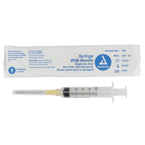 Luer Lock Syringe Non-Safety With Hypodermic Needle, 100/Bx (Dynarex) Luer Lock Syringe Non-Safety With Hypodermic Needle, 100/Bx (Dynarex)