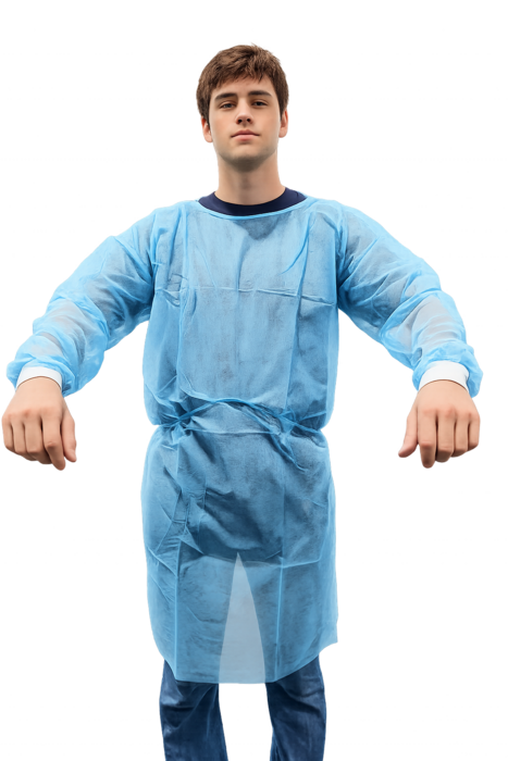 Isolation Cover Gown, Knit cuffs, 10/Pkg Isolation Cover Gown, Knit cuffs, 10/Pkg