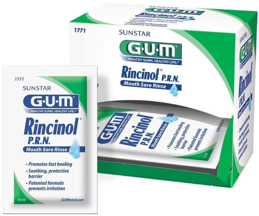 Rincinol Sachet PRN, Mouth Sore Rinse 36/Pkg Rincinol Sachet PRN, Mouth Sore Rinse 36/Pkg