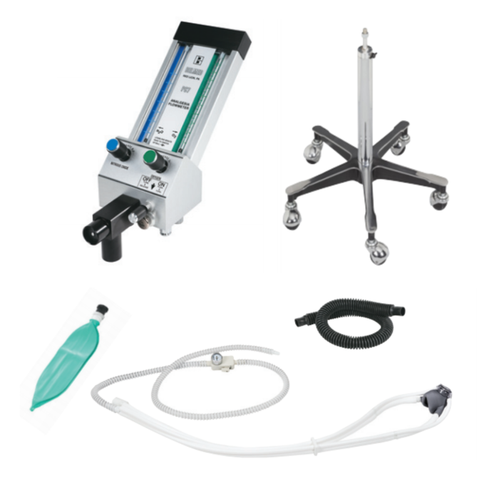 Belmed Portable F200 Flowmeter System with Short Mobile Stand Belmed Portable F200 Flowmeter System with Short Mobile Stand