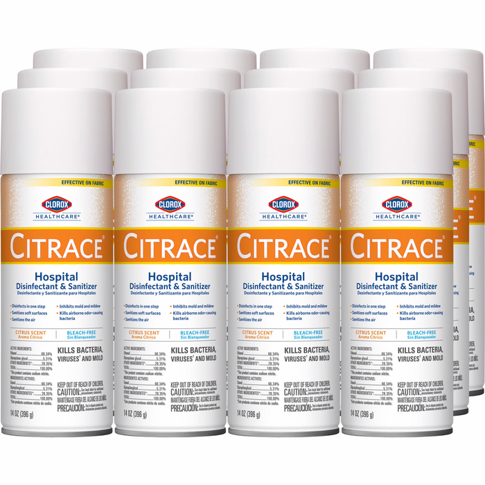 Citrace Hospital Surface Spray Spray Germicidal Deodorizer Citrus, 14 oz Can Citrace Hospital Surface Spray Spray Germicidal Deodorizer Citrus, 14 oz Can