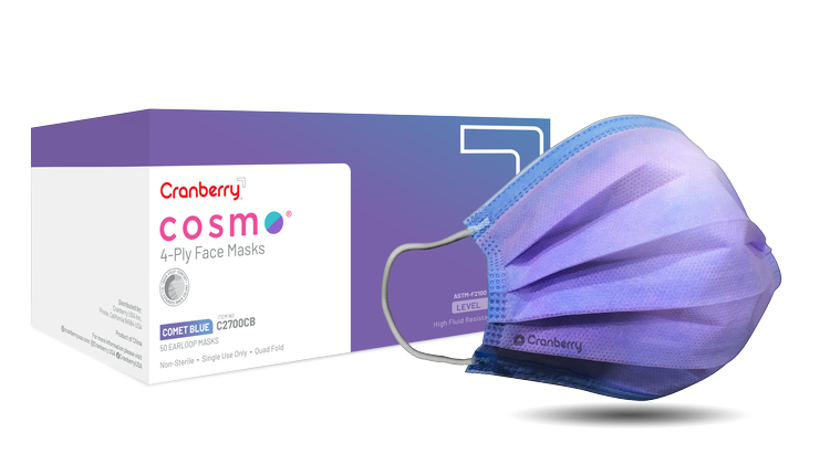 Cosmo Earloop Face Masks ASTM Level 3, 50/Pkg Cosmo Earloop Face Masks ASTM Level 3, 50/Pkg