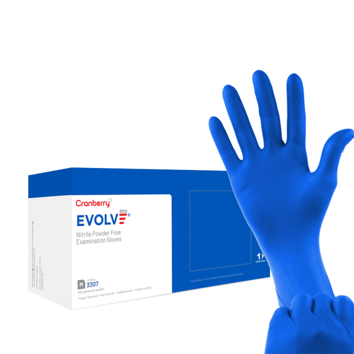 Evolve Powder Free Nitrile Blue 300/Box (Cranberry) Evolve Powder Free Nitrile Blue 300/Box (Cranberry)