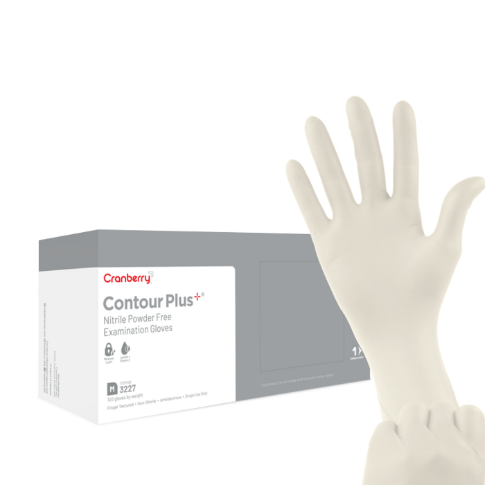 Contour Plus Nitrile Exam Gloves, 100/Pkg (Cranberry) Contour Plus Nitrile Exam Gloves, 100/Pkg (Cranberry)