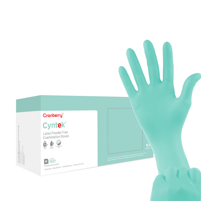 Cyntek Powder-Free Latex Exam Gloves, 100/Box (Cranberry) Cyntek Powder-Free Latex Exam Gloves, 100/Box (Cranberry)