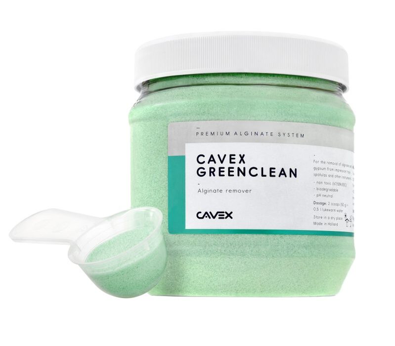 Cavex GreenClean, Alginate Remover, Tray Adhesive  1kg Jar with Scoop (Cavex)