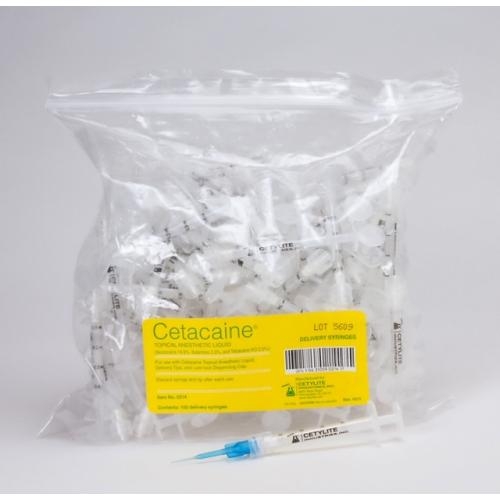 Cetacaine Topical Anesthetic Liquid Delivery Syringe 100/Pk (Cetylite) Cetacaine Topical Anesthetic Liquid Delivery Syringe 100/Pk (Cetylite)