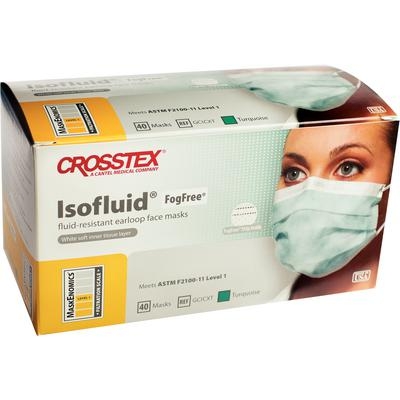 Mask Earloop Isofluid Fog Free ASTM Level 1, 40/Box (Crosstex) Mask Earloop Isofluid Fog Free ASTM Level 1, 40/Box (Crosstex)