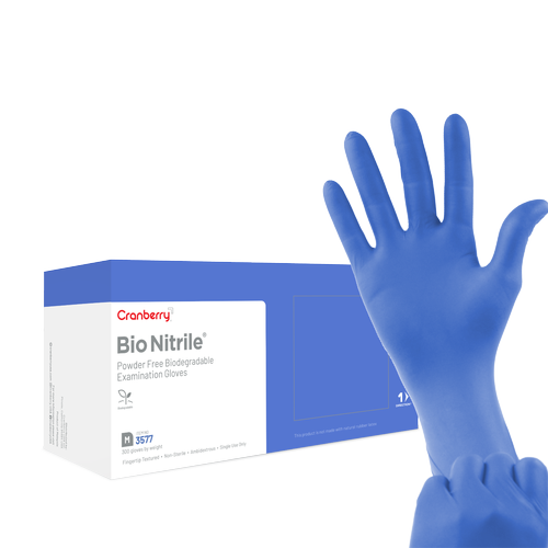 Bio Nitrile Exam Gloves Powder Free, Latex Free 300/Box (Cranberry) Bio Nitrile Exam Gloves Powder Free, Latex Free 300/Box (Cranberry)