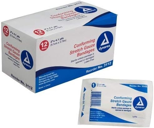 Stretch Gauze Bandage Roll Sterile 12/Pkg (Dynarex) Stretch Gauze Bandage Roll Sterile 12/Pkg (Dynarex)