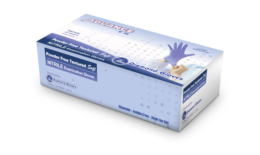 Advance Diamond Violet Blue Nitrile Gloves (100) Advance Diamond Violet Blue Nitrile Gloves (100)