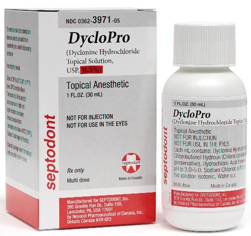 DycloPro Topical Solution- 5% Dyclonine Hydrochloride 1oz Bottle DycloPro Topical Solution- 5% Dyclonine Hydrochloride 1oz Bottle