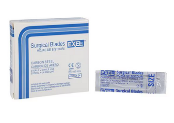 Blade Carbon Steel Sterile Disposable 100/Bx (Exel) Blade Carbon Steel Sterile Disposable 100/Bx (Exel)